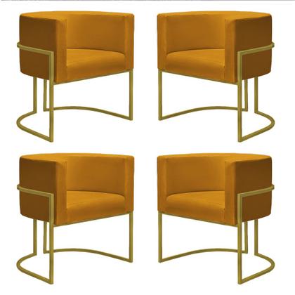 Imagem de Poltrona Nayara com Suporte Dourado