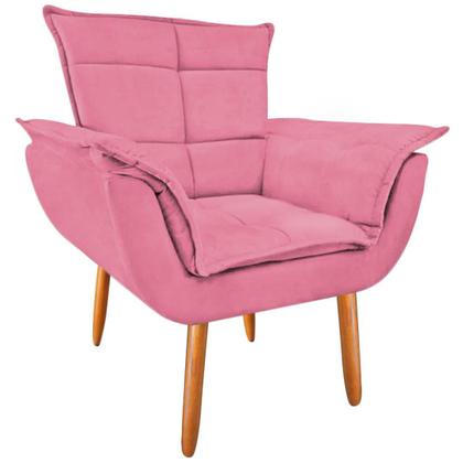 Imagem de Poltrona Opala Luxo suede Rosa para escritório