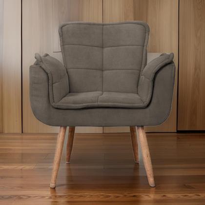 Imagem de Poltrona Opala Para Sala Cadeira Elegante Com Apoio de Braço em Veludo Várias Cores - Sentô