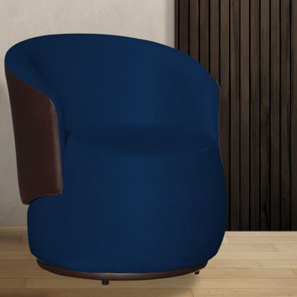 Imagem de Poltrona Organica Beatriz Design e Conforto Tecido Suede Com Composê em material sintético Marrom