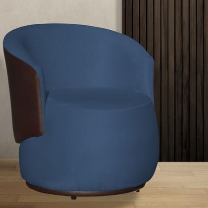 Imagem de Poltrona Organica Beatriz Design e Conforto Tecido Suede Com Composê em material sintético Marrom