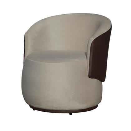 Imagem de Poltrona Organica Beatriz Design e Conforto Tecido Suede Com Composê em material sintético Marrom