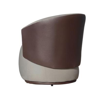 Imagem de Poltrona Organica Beatriz Design e Conforto Tecido Suede Com Composê em material sintético Marrom