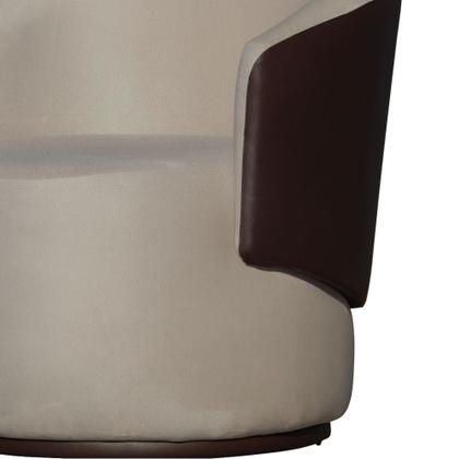 Imagem de Poltrona Organica Beatriz Design e Conforto Tecido Suede Com Composê em material sintético Marrom