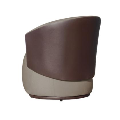 Imagem de Poltrona Organica Beatriz Design e Conforto Tecido Suede Com Composê em material sintético Marrom