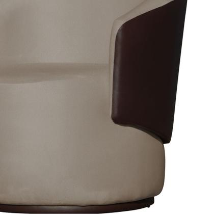 Imagem de Poltrona Organica Beatriz Design e Conforto Tecido Suede Com Composê em material sintético Marrom