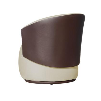 Imagem de Poltrona Organica Beatriz Design e Conforto Tecido Suede Com Composê em material sintético Marrom