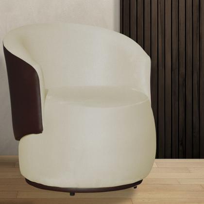 Imagem de Poltrona Organica Beatriz Design e Conforto Tecido Suede Com Composê em material sintético Marrom