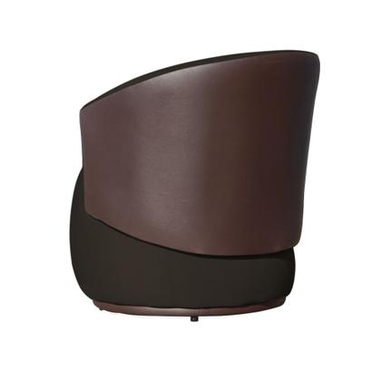 Imagem de Poltrona Organica Beatriz Design e Conforto Tecido Suede Com Composê em material sintético Marrom