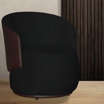 Imagem de Poltrona Organica Beatriz Design e Conforto Tecido Suede Com Composê em material sintético Marrom