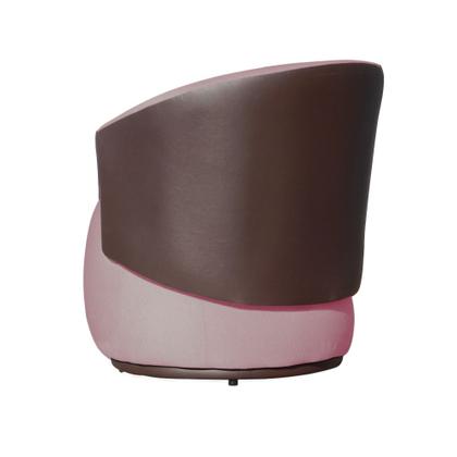 Imagem de Poltrona Organica Beatriz Design e Conforto Tecido Suede Com Composê em material sintético Marrom