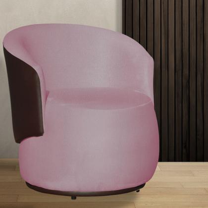 Imagem de Poltrona Organica Beatriz Design e Conforto Tecido Suede Com Composê em material sintético Marrom