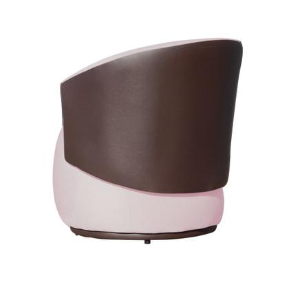 Imagem de Poltrona Organica Beatriz Design e Conforto Tecido Suede Com Composê em material sintético Marrom