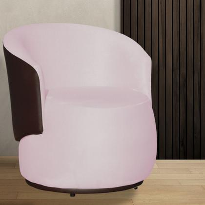 Imagem de Poltrona Organica Beatriz Design e Conforto Tecido Suede Com Composê em material sintético Marrom