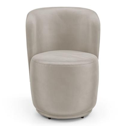 Imagem de Poltrona Orgânica Decorativa Living Molly Veludo Bege - Desk Design