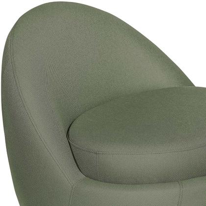 Imagem de Poltrona Orgânica Kaira Giratória Linho Verde Claro - Nexta Casa