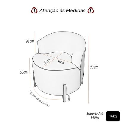 Imagem de Poltrona Orgânica Pé de Madeira para Sala Confortável e Reforçada Bouclé