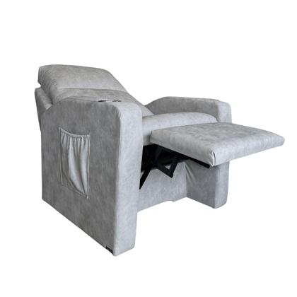 Poltrona Papai Com Porta Copo Reclinável Massageador material sintético - Estofados Rezende Imagem de Poltrona Papai Com Porta Copo Reclinável Massageador material sintético
