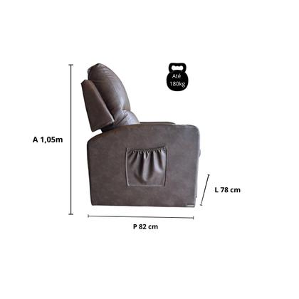 Imagem de Poltrona Papai Reclinável Com Massageador e Porta Copo