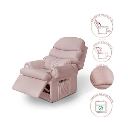 Poltrona Para Extensão De Cílios e Sobrancelhas Reclinável Suede - ART ESTOFADOS Imagem de Poltrona Para Extensão De Cílios e Sobrancelhas Reclinável Suede