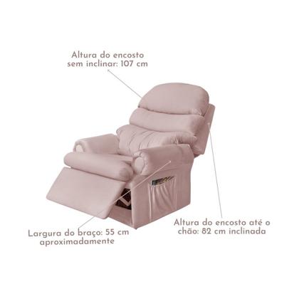 Poltrona Para Extensão De Cílios e Sobrancelhas Reclinável Suede - ART ESTOFADOS Imagem de Poltrona Para Extensão De Cílios e Sobrancelhas Reclinável Suede