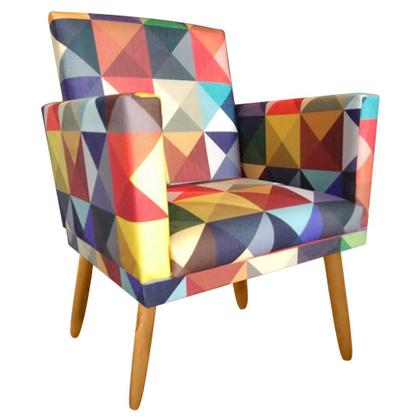 Imagem de Poltrona para Quarto de Menina Nina Estampada Triangulos Rodapé