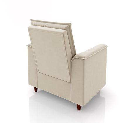 Imagem de Poltrona Para Sala Confortável Decorativa Laura Suede