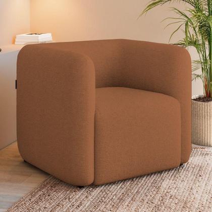 Imagem de Poltrona Para Sala De Estar Decorativa Kit Com 2 Maggie K04 Bouclê Terracota Mpozenato