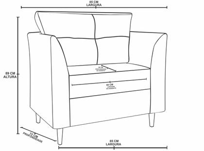 Imagem de Poltrona Para Sala Decorativa Isis Suede Marsala Visan Estofados