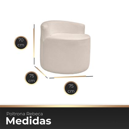 Imagem de Poltrona para Sala Orgânica Confortável e Reforçada Bouclé