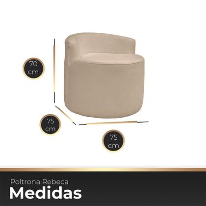 Imagem de Poltrona para Sala Orgânica Confortável e Reforçada Bouclé