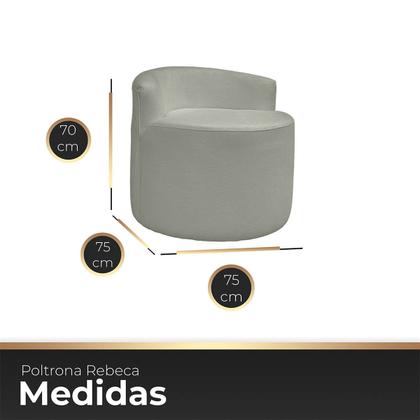 Imagem de Poltrona para Sala Orgânica Confortável e Reforçada Bouclé