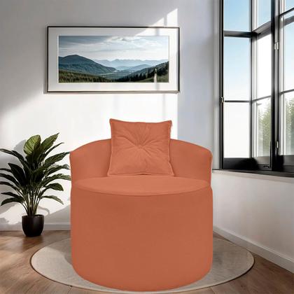 Imagem de Poltrona para Sala Orgânica Confortável e Reforçada Bouclé