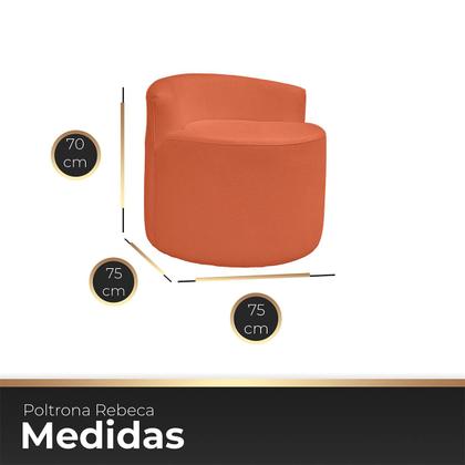 Imagem de Poltrona para Sala Orgânica Confortável e Reforçada Bouclé