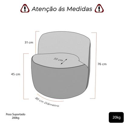 Imagem de Poltrona para Sala Orgânica Confortável e Reforçada Bouclé Maranata