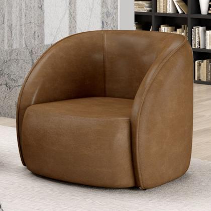 Imagem de Poltrona para Sala Orgânica Kit 2 Zion M22 Sintético Caramelo - Mpozenato