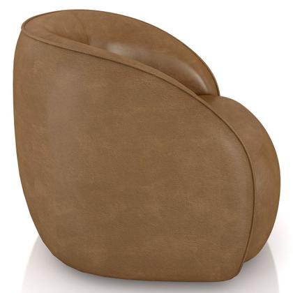Imagem de Poltrona para Sala Orgânica Kit 2 Zion M22 Sintético Caramelo - Mpozenato