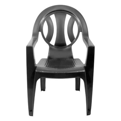 Imagem de Poltrona Plástica Caixaplast Arcos Duoplastic Preto