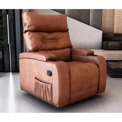 Poltrona Reclinável Commander Revestimento Sintético Whisky - Mobly Imagem de Poltrona Reclinável Commander Revestimento Sintético Whisky