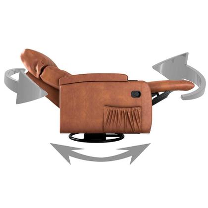 Poltrona Reclinável Commander Revestimento Sintético Whisky - Mobly Imagem de Poltrona Reclinável Commander Revestimento Sintético Whisky
