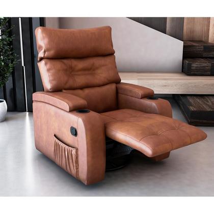 Poltrona Reclinável Commander Revestimento Sintético Whisky - Mobly Imagem de Poltrona Reclinável Commander Revestimento Sintético Whisky
