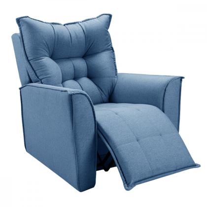 Imagem de Poltrona Reclinavel Do Papai Para Sala King Linho Azul