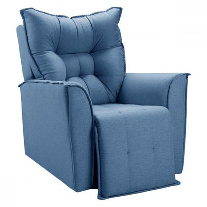 Imagem de Poltrona Reclinavel Do Papai Para Sala King Linho Azul