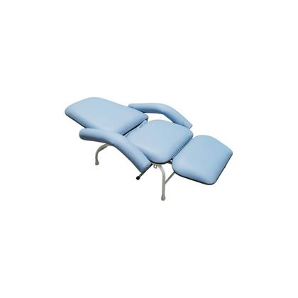 Imagem de Poltrona Reclinável Hospitalar Descanso Standard Azul Céu Perfil Preto