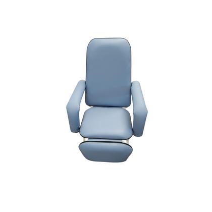 Imagem de Poltrona Reclinável Hospitalar Descanso Standard Azul Céu Perfil Preto