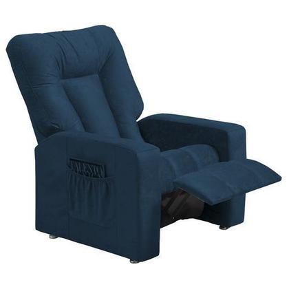 Imagem de Poltrona Reclinável Pallas Mx5 Suede Azul Petróleo Matrix