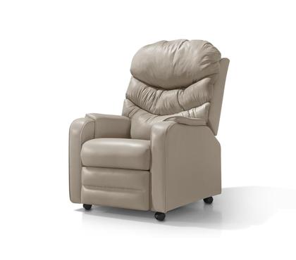 Poltrona Reclinável Papai Luxo D28 Estética Com Rodízio- Corano Bege - Estofados Pérola Imagem de Poltrona Reclinável Papai Luxo D28 Estética Com Rodízio- Corano Bege
