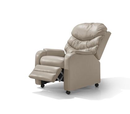Poltrona Reclinável Papai Luxo D28 Estética Com Rodízio- Corano Bege - Estofados Pérola Imagem de Poltrona Reclinável Papai Luxo D28 Estética Com Rodízio- Corano Bege