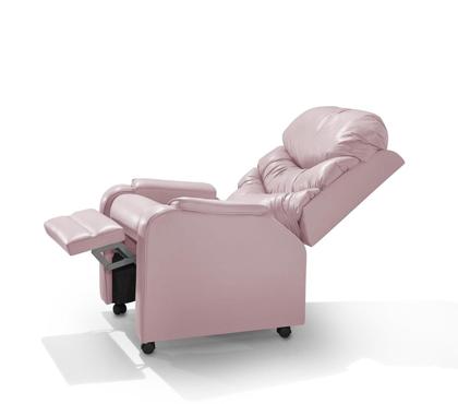 Imagem de Poltrona Reclinável Papai Luxo D28 Estética Com Rodízio - Corano Rosa