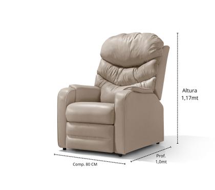 Imagem de Poltrona Reclinável Papai Luxo D28 Estética - Corano Bege